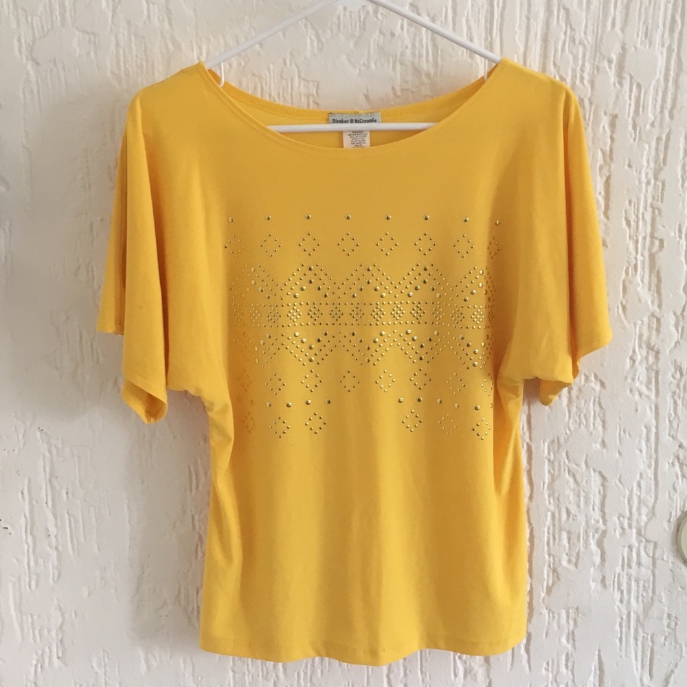 Bleeker & McDougal Yellow Blouse Size Small